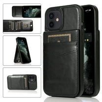 iPhone 15 Plus Wallet Case with Card Holder, Mantto Luxury Flip PU Leather Kickstand Card Pocket Slots Magnetic Folio Back Cover For Apple iPhone 15 Plus 6.7 inch - Black