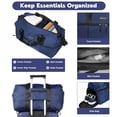 thumbnail image 5 of Luggage Sets 5 Piece with Duffel Bag, Hardside Suitcase Set with Spinner Wheel and TSA Lock, Lightweight Travel Luggage for Men and Women, Dark Blue, 5 of 9