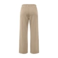 thumbnail image 4 of Edvintorg Sweats for Women Loose Casual Elastic Waisted Wide Leg Jogger Solid Color Athletic Pant with Pocket Plus Size Women Clothing Khaki S-3XL, 4 of 8