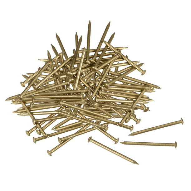 Clavos Pequeños de Latón Uxcell para Fotos, Cajas de Madera, Accesorios para el Hogar 1.5x25mm