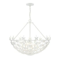 Bisque White Six Light Pendant from the Birch Collection