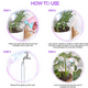 thumbnail image 4 of Vidrio grueso para mayor durabilidad, inserto de maceta de vidrio transparente con riego automático con degradado de arcoíris iridiscente, regalo de jardinería para plantas de interior y exterior,, 4 of 7