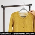 thumbnail image 6 of mDesign Portable Laundry Sorter with Wheels and Steel Hanging Bar - Bronze/Beige, 6 of 8
