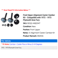 thumbnail image 2 of Front Upper Alignment Caster Camber Kit - Compatible with 1972 - 1973 Plymouth Gran Fury, 2 of 3