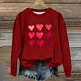 thumbnail image 1 of Amzcrzy Chandails en Molleton à Manches Longues pour Femmes Mode Saint-Valentin Imprimé Décontracté Manches Longues Dames Chandails en Molleton Amples Sans Capuche Blouse Chandails en Molleton de Saint-Valentin pour Femmes, 1 of 3