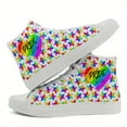 thumbnail image 3 of Coolcustomize Womens Pride Month Love Heart Stylish Sneakers, Rainbow Dreamy Star Design Casual Shoes, Pride Celebrations, Ladies' Casual Boots, Summer Festivals, Perfect Gift for Lovers & Friends, 3 of 10
