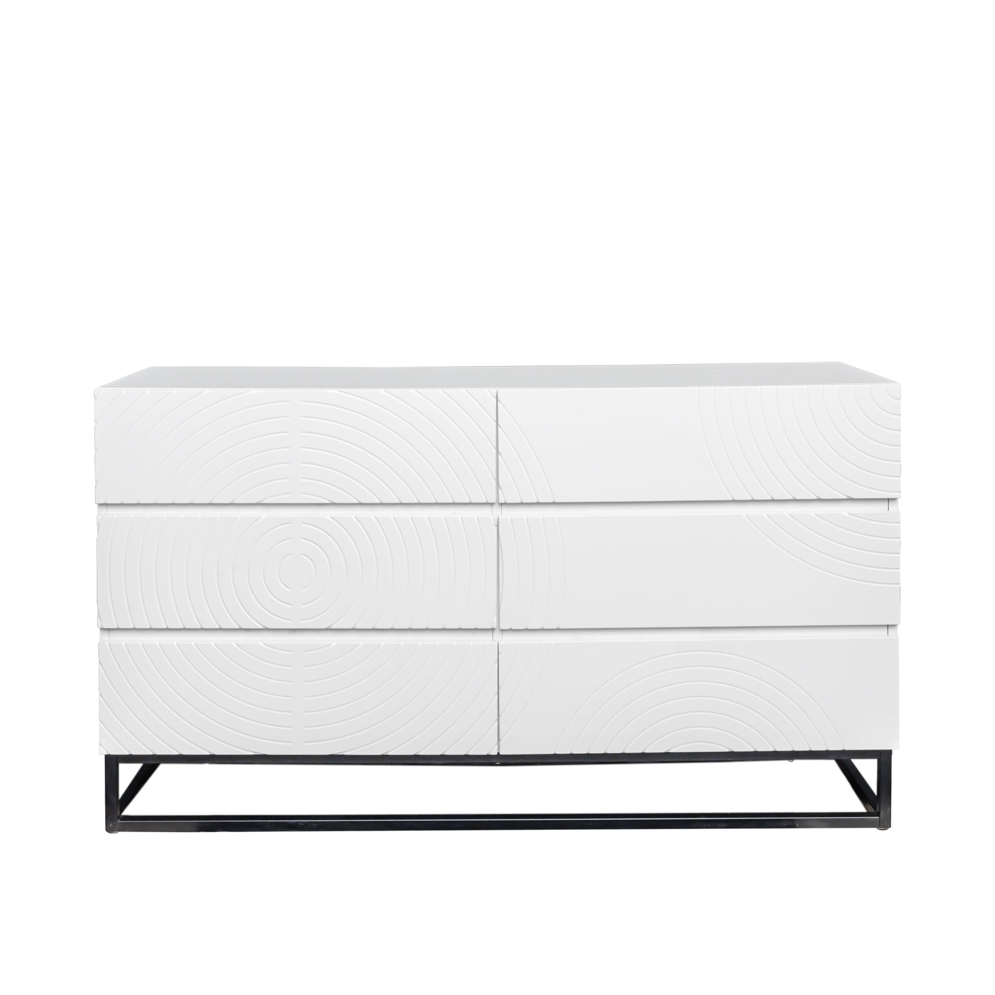 Spaco Dresser for Bedroom 6 Drawers Dresser& Chests of Drawers, White Dresser Spaco Dresser for Bedroom 6 Drawers Dresser& Chests of Drawers, White Dresser