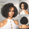 thumbnail image 2 of LUVME Trendy Short Cut Curly Minimalist HD Lace Glueless Side Part Wig 100% Human Hair 12", 2 of 3