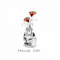 thumbnail image 2 of Ogren, Sarah 26x26 Black Ornate Wood Framed with Double Matting Museum Art Print Titled - House Cat, 2 of 4