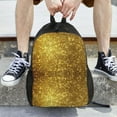 thumbnail image 7 of Men Women Gold Laptop Backpack For Outdoor Camping Travel Daypack Casual Bag, 7 of 7