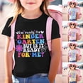 thumbnail image 2 of First Day Of School Shirt Toddler Hello Kindergarten Relaxed Fit Short Sleeve Tshirts T-Shirt Girl Summer Clothes, 2 of 6