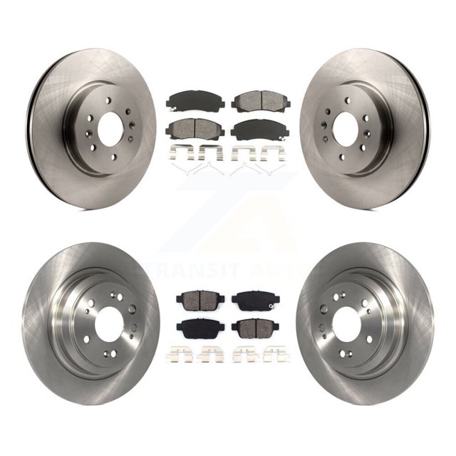 Transit Auto Front Rear Disc Brake Rotors and Semi-Metallic Pads Kit for Car 2009-2014 Acura TL K8S-101431