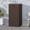 Dark Brown, variant on Uforic 62 Gallon Double Compartment Outdoor Trash Can, Waterproof Resin Garbage Bin with Tiered Lid & Drip Tray for Patio, Deck, Backyard, Black
