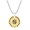 Gold Cancer, variant on Women's Men's Stainless Steel Round Gold Plated Constellation Necklace Horoscope Jewelry Gold Libra