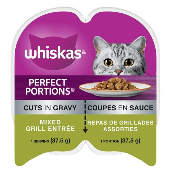 Repas de grillades assorties WHISKAS PERFECT PORTIONS Coupes en sauce
