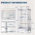 thumbnail image 3 of Rugerasy 40Inch Flight Bird Cage,Parakeet Cages with Rolling Stand & Wheels,Wide Birdcage,White, 3 of 6
