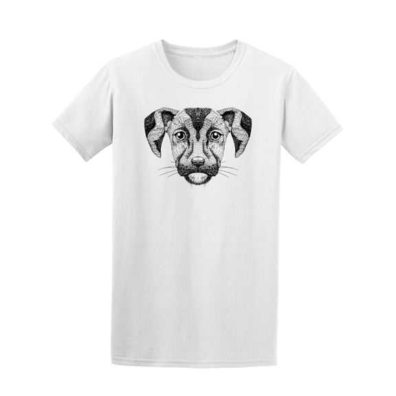 Realistic Dog Drawing Tee. Men's -Image by Shutterstock