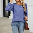 thumbnail image 5 of Drses Women's Round-Neck Long Sleeve Pleated Sweatshirt - Tunic Tops, 5 of 7