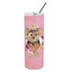 thumbnail image 1 of ""Caroline'S Treasures Norwich Terrier Pink Flowers Acero Inoxidable De Doble Pared 20 Oz Vasos Delgados Con Aislamiento De Viaje Multicolor"", 1 of 1