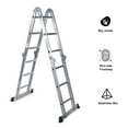 thumbnail image 5 of BETISEF 12.5ft 7 in 1 Multi-Purpose Ladder, Folding Aluminium Extension Ladder w/Anti-Slip Feet, EN 131 Standard 330LB Capacity, 5 of 8