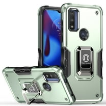 Rosebono Hybrid Slim Colorful Armor Cell Phone Case for Motorola Moto G Pure/G Power 2022, Green