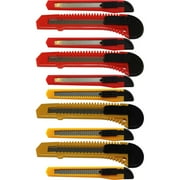 POWERTRON BATTERY 10 Heavy Duty Box Cutters Openers Utility Knives with Snap off Blades (Variety Knife Set)