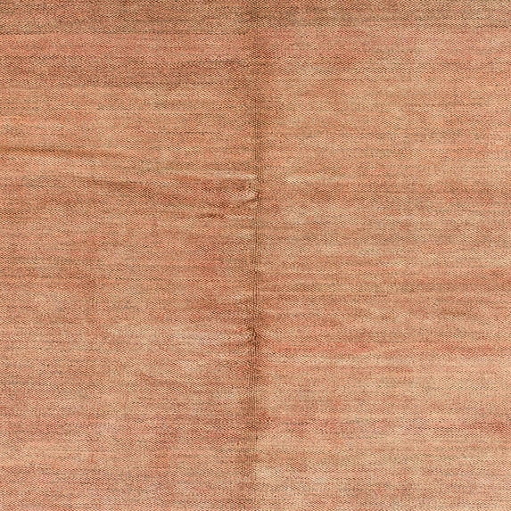 Ahgly Company Machine Washable Indoor Square Abstract Papaya Orange Area Rugs, 5' Square