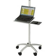 Global Industries 695421 Mobile Height Adjustable Laptop Computer Workstation Security Cart