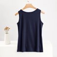 thumbnail image 5 of QUNYINEY Sleeveless Womens Tank Top Solid Camisole Casual Crew Neck Tops Loose Summer Button Tank Tops, 5 of 5