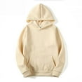 thumbnail image 3 of Hoodie Basic Pullovers Sweatshirts Top Solid Color Hoodies Oversize Black Sweatshirt, 3 of 7