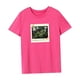 thumbnail image 4 of Camiseta para mujer de verano simple y ligera con cuello redondo para el trabajo, camping, compras Rosa Rosa, 4 of 7