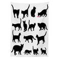 thumbnail image 3 of Ambesonne Cat Tablecloth Rectangular Table Cover, Black Kittens Pets Paws, 60"x90", Black White, 3 of 4