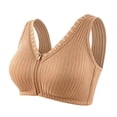 thumbnail image 2 of Aofany Front Zipper Full Cup Lift Bra,Women's Wireless Zip Front Closure Sports Bra,Plus Size Push Up Yoga Lace Bras for Older Women, 36-46, 2 of 5