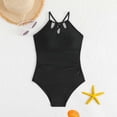 thumbnail image 7 of Girls Swimsuits Cut Out 1 Piece Bathing Suit Quick Dry Beach Swimwear with Adjustable Straps Tween Bathing Suit Girl 10-11 Years, 7 of 7