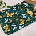 thumbnail image 6 of Golden Butterflies 16x24 Flannel Bath Mat for Bathroom, Anti-Slip Backing Soft Bathroom Rug, Washable Water Absorbent Mat, 6 of 9