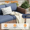 thumbnail image 4 of POTEBAN Patio Set, 7 Pieces Outdoor Furniture Sets with Rocking Swivel Chairs, Wicker Rattan, Waterproof Covers for Backyard, 4 of 13