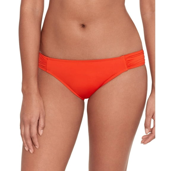 Lauren Ralph Lauren Shirred Side Tab Hipster Swim Papaya 14