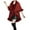 Wine, variant on QQAMB Women's Faux Fur Shawl Wraps Elegant Knitted Ponchos Sweater Cape Winter Thickened Warm Soft Travel Scarf Wraps
