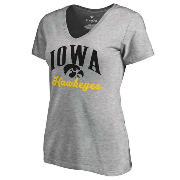 Women's Ash Iowa Hawkeyes Victory Script T-Shirt