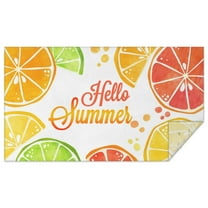 Lemon Orange Fruit Tablecloth,Oil Proof Spill Proof Polyester Table Cover for Rectangle Tables,Durable Tableclothes Fitted Tablecloths for Camping Dining Buffet Parties