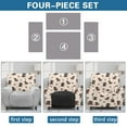 thumbnail image 6 of HELLHERO 1 Seater Recliner Cover Dachshund Dog Paw Print Recliner Stretch Sofa Slipcover Dust-proof Non Slip Lazy Boy Chair Covers for Reclining Chair, 6 of 8