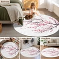 thumbnail image 5 of Round Rug 3.3Ft Washable Non-Slip, Pink Cherry Blossom Circle Area Rugs for Living Room Bedroom, Spring Branches Floral Watercolor Indoor Floor Mats Carpet Runner for Home Decor Aesthetic, 5 of 8
