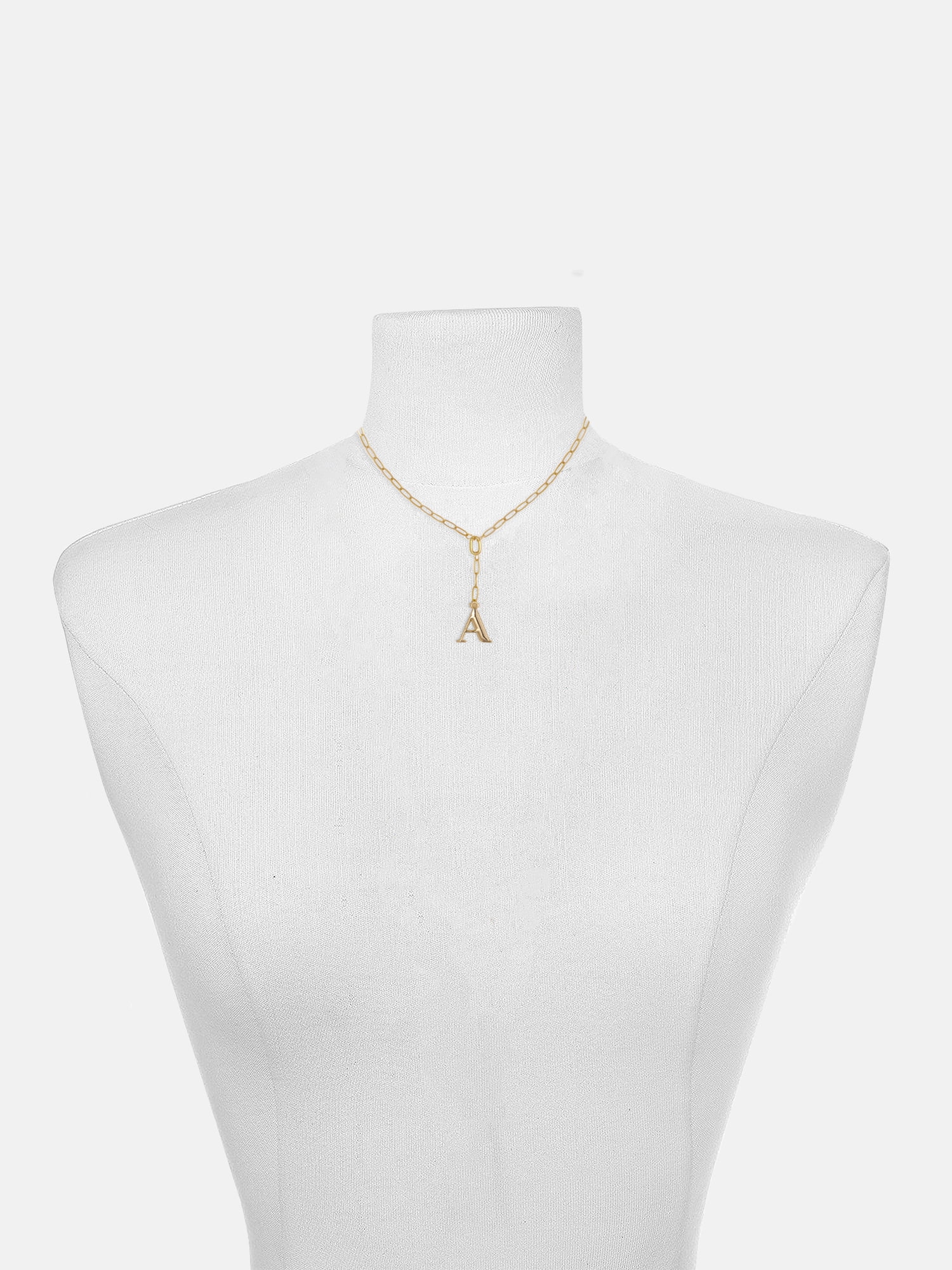 Time and Tru Women's Goldtone Initial Necklace, A