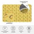 thumbnail image 4 of Yellow Tacos Doormat Outdoor Entrance 18"x30", Cheese Vegetables Cartoon Food Absorb Moisture Dirt Door Mats, Non-Slip Rubber Backing Floor Mats Indoor, Low-Profile Front Door Rugs, 4 of 9