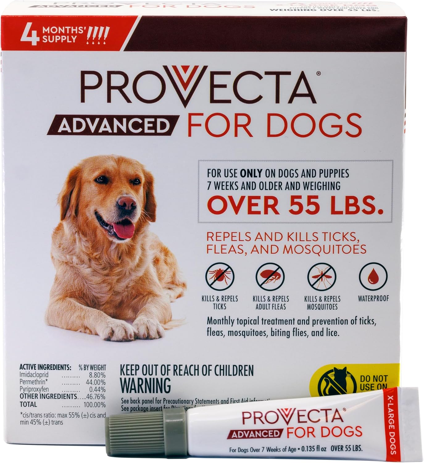 Provecta II Topical Flea And Tick Treatment For Cats 5 To 9 Lbs – 4 Month Supply