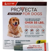 Provecta Advanced Flea Tick XL Dogs 55+ lbs 4-Month Topical Repels Mosquitoes