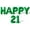 Green, variant on Letter Balloons - HAPPY 21 16" Inch Alphabet Letters Foil Mylar Balloon 21st Birthday Party Banner (Gold)
