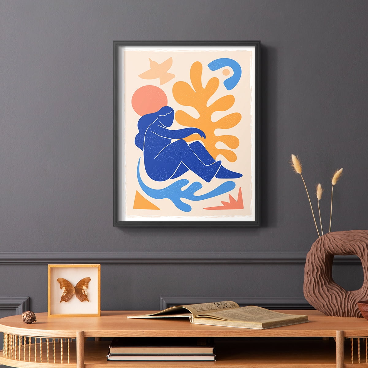 Matisse CCCLXII in Black Solid Wood 22 x 28 Framed Print