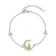thumbnail image 1 of Pulseras De Gato Luna Plata 925 Para Mujeres Dorado 21 Cm 21 Cm Malubero Plateado, 1 of 4