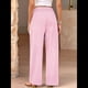 thumbnail image 4 of Pantalones Palazzo de Cuadros para Mujer, Pantalones de Pijama de Cintura Alta y Pierna , Pantalones Casuales Bonitos con Bolsillos Rosa L, 4 of 7